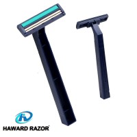 D210L Plastic handle twin blade male and female stainless steel  disposable shaving razor