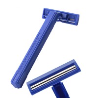 Plastic handle 2 blade  stainless steel blade disposable shaving Razor