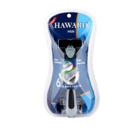 Haward D635L Six blade Stainless Steel system shaving razor with extra 2 cartridges